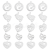 SUNNYCLUE 20Pcs 5 Style Mother's Day 304 Stainless Steel Pendants STAS-SC0004-09-1