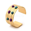 304 Stainless Steel Cuff Bangles for Women BJEW-Z109-05G-2