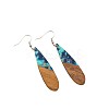 Wood & Resin Dangle Earrings WG44CA1-05-2