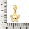 Rack Plating Alloy Enamel Flower European Dangle Charms FIND-B034-55G-05-3