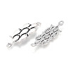Tibetan Style Alloy Connector Charms TIBE-N014-09AS-2
