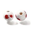 Valentine's Day Element Printed Wood Beads WOOD-R002-01-01-2