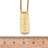 304 Stainless Steel Rectangle Number Pendant Necklaces NJEW-D300-01G-08-5