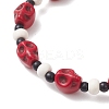 Synthetic Turquoise & Glass Seed Beads Bracelets BJEW-JB12170-02-3