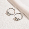 Classic Vintage Brass Rondelle Hoop Earrings DY8835-5
