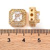 Brass Micro Pave Clear Cubic Zirconia Beads LS-KK-S389-29G-3