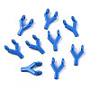 Spray Painted Alloy  2-Loop Link Pendants PALLOY-T075-48Y-RS-1
