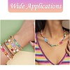 14Pcs 7 Colors Spray Painted Alloy Beads with Glitter Sheet FIND-CJ0003-39-7