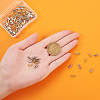 100Pcs 2 Colors 304 Stainless Steel Folding Crimp Ends STAS-CJ0001-161-7