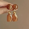 Alloy Resin Dangle Stud Earrings FS-WGC2837-01-1