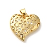 Rack Plating Brass with Cubic Zirconia Pendants KK-Z086-12G-02-1