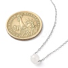 Natural Rose Quartz Round Bead Pendant Necklaces NJEW-JN04551-02-4