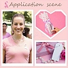 16Pcs 8 Styles Breast Cancer Pink Awareness Ribbon Theme Alloy Enamel Pendants ENAM-YW0006-40-6