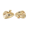 Brass with Cubic Zirconia Pendants KK-G453-09G-3