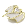 Rack Plating Alloy Enamel Pendants PALLOY-F312-49G-01-2