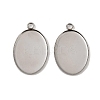 304 Stainless Steel Pendant Cabochon Settings X-STAS-NH0002-01A-P-1