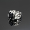 Rectangle 304 Stainless Steel with Cubic Zirconia Finger Rings for Men FS-WG909F6-11-1