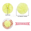 12Pcs Handmade Faux Rabbit Fur Pom Pom Ball Covered Pendants WOVE-SC0001-06C-2