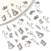 100Pcs 12 Styles Tibetan Style Zinc Alloy Pendants TIBEP-FS0001-39-3