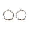 Non-Tarnish 304 Stainless Steel Heart Hoop Earrings for Women EJEW-P219-15P-1