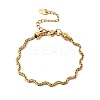 304 Stainless Steel Singapore Chains Bracelets for Women BJEW-A158-02I-G-4
