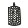 PVD Vacuum Plating 304 Stainless Steel Rhinestone Stamping Blank Tag Pendants STAS-G346-21B-1