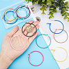 7Pairs 7 Colors 201 Stainless Steel Big Huggie Hoop Earrings EJEW-DC0001-09-2