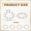 8Pcs Alloy & Imitation Pearl Beads Napkin Rings AJEW-LP0002-67-2