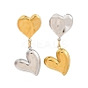 304 Stainless Steel Dangle Stud Earrings EJEW-K296-02GP-02-2
