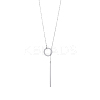 304 Stainless Steel Lariat Necklaces STAS-OY010-09P-3