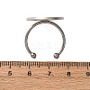 304 Stainless Steel Open Cuff Ring Components STAS-S134-01P-F03-3