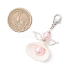 Angel Clam Shell Pendant Decoration HJEW-MZ00246-01-5