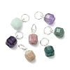 Natural Mixed Gemstone Pendants PALLOY-JF05297-01-2