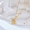 Planet Brass Micro Pave Clear Cubic Zirconia Pendant Necklaces FS-WGFD3F3-01-3