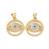 Brass Micro Pave Cubic Zirconia Pendants LS-ZIRC-P106-52G-2