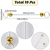 10Pcs Alloy Beadable Keychain Bar for Jewelry Making DIY Crafts FIND-SC0014-33B-2