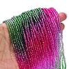 Transparent Painted Glass Beads Strands X1-DGLA-A034-T2mm-A06-2