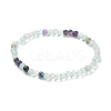 Natural Fluorite Beaded Stretch Bracelets BJEW-D446-A-38-5