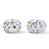 Polymer Clay Rhinestone European Beads CPDL-T001-05-2