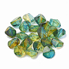 Two Tone Transparent Spray Painted Acrylic Beads X-ACRP-T005-36-1