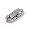 Non-Tarnish 304 Stainless Steel Fold Over Clasps STAS-G307-11C-P-2