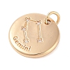 Brass with Clear Cubic Zirconia Pendants KK-N256-24C-G-2