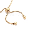 Brass Pave Clear Cubic Zirconia Teardrop Box Chain Slider Bracelets BJEW-YWC0002-07G-3