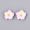 Plumeria Flower Opaque Resin Cabochons CRES-T025-30C-02-2