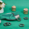 6Pcs Natural Indian Agate & Iron Beaded Napkin Rings AJEW-PH01655-4