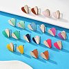 Resin & Wood Stud Earrings EJEW-N017-002A-1