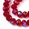 Electroplate Glass Beads Strands X-EGLA-A034-T10mm-L20-3