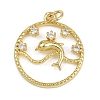 Brass Micro Pave Cubic Zirconia Pendants KK-Z123-12G-1