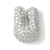Rack Plating Brass Clear Cubic Zirconia Pendants KK-S378-01P-U-1