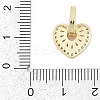 Brass Micro Pave Clear Cubic Zirconia Pendants KK-G522-53G-01-3
